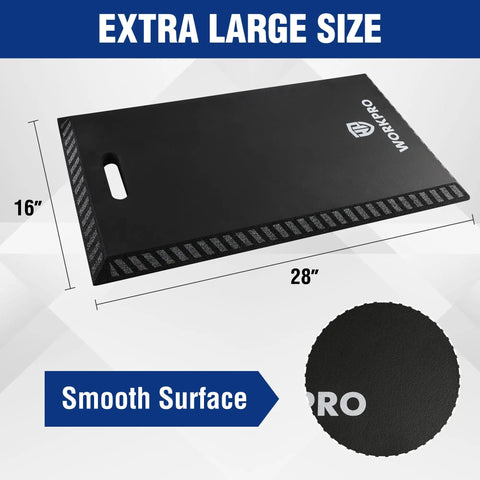 Extra Thick Kneeling Pad Black For Knee Pain Relief, Ultra Comfort 1.2 Inch Foam, Waterproof And Dirt Resistant Kneeling Cushion