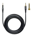 Detachable cable for M50X Pro Studio Headphones With Detachable Cable Black Studio Grade Sound, shown coiled with adapter.