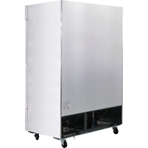 Badass Heavy Duty Commercial Reach In Refrigerator Featuring Four Solid Doors And Split Door Layout For Prime Cold Storage.