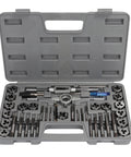 Tap And Die Set With Storage Case For Quick Threading And Rethreading Internal And External Threads Metric And SAE M3 To M12 40 Piece