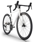 Ultra Lightweight Carbon Fiber Road Bike With Full Carbon Frame Fork Handlebar And Seatpost Hydraulic Disc Brakes Shimano 105 R7100 24 Speed Drivetrain Adult Racing Bicycle For Street Rides White 56cm side view