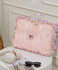 6 Piece Travel Packing Cubes Set Waterproof Pink Twill Luggage Organizers For Business Trips And Vacays Keep Clothes Wrinkle Free Space Saving