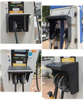Kickass Heavy Duty Outdoor EV Charger Cover Wall Mounted Rain Shield For Electric Vehicle Station, close-up view over charging port.
