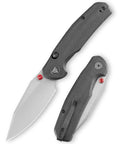 Folding Pocket Knife With A 3.34 Inch Blade And Button Liner Lock, Super Smooth Open, Hornet Pro Upgrade, PVD Coated Steel shown open and closed