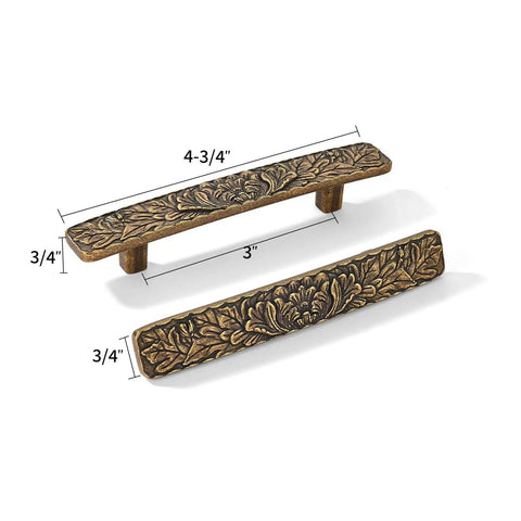 Six Pack 3 Inch Antique Brass Zinc Alloy Cabinet Drawer Pulls For Sideboard Jewelry Box Kitchen And Bathroom Furniture Cabinet Hardware Handles With Vintage Bronze Finish And 3 Inch Screw Hole Center For Easy Upgrades