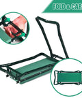 Folded Heavy Duty Garden Kneeler And Seat With Soft EVA Kneeling Pad, Foldable Gardener Stool With Tool Pouch, Sturdy Steel Frame