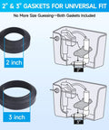 Heavy Duty Toilet Tank To Bowl Gasket Kit With Three Sets Of Stainless Steel Bolts Universal Fit For Two Piece Toilets, includes 2 inch and 3 inch gaskets.