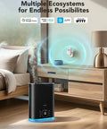 Bedroom with Human Presence Sensor With MmWave Radar And PIR, smart home integration, showing WiFi connectivity and compatible devices.
