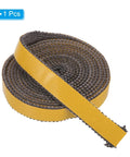 PATIKIL wood stove gasket roll, side view, flat graphite fiberglass, self-adhesive, 98 inches, yellow backing