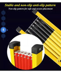 Close-up of non-slip anti-slip pattern on No Sweat Setup Heavy Duty Expandable Metal Barrier With Smooth Roll Wheels, Retractable Mobile Safety Gate.