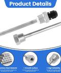 Two Pack 1/2NPT Weldless Thermowell Temperature Sensor in Stainless Steel With Nylon Cable Gland For Homebrew Beer Fermenters, 100mm Rod Length
