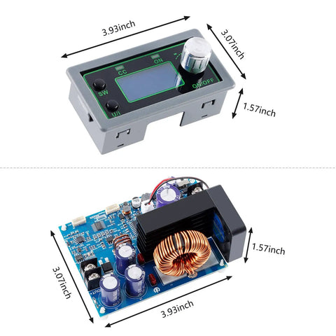CNC Buck Adjustable Power Supply Module With LCD Display 0 To 50V 0 To 20A 1000W DC Converter Ammeter Voltage Regulator