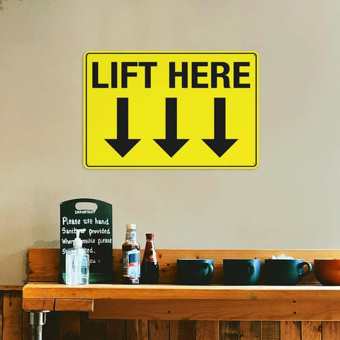 8 By 12 Inch Equipment Guidance Sign Built Tough From Rust Resistant Aluminum With UV Protection Great For Warehouse Loading Docks And Yard Walls Four Pre Drilled Holes For Easy Mounting And Clear Caution Messages.