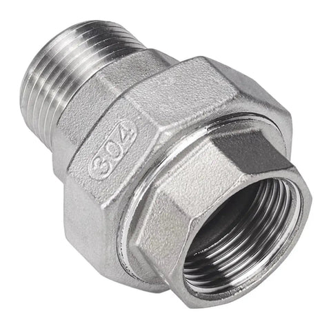 3 Inch BSPT Male Socket Union Coupler for 304 Stainless Steel Pipe Fittings, Beefy Heavy Duty Connector, Corrosion Resistant Plumbing Joint