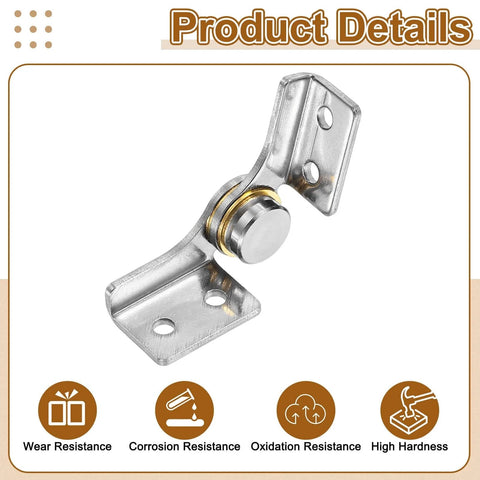 Close-up of 304 stainless steel hinge showing wear and corrosion resistance for Two Pack 3 Nm Torque Shaft Hinges With Damping