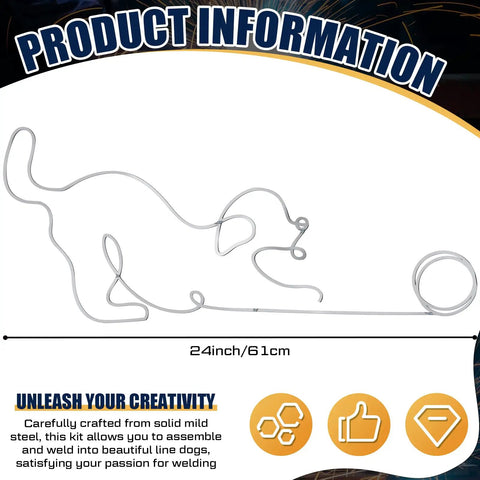 Beginner Welding Practice Kit 24 Inch Projects For TIG And MIG Training Build A Playful Dog Decor 201 Stainless Steel Sheets