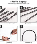 Product display of Super Flex Manganese Steel Drain Auger Cable 16mm Pipe Snake with flexible coil spring design.