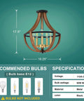 Dope Modern Farmhouse Gold Five Light Rustic Semi Flush Mount Ceiling Light Fixture In Black With Brown Finish dimensions
