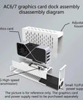 Diagram of External GPU Docking Station For Laptop Gaming And Handheld Consoles With PCIe Graphic Accelerator, showing adjustable housing.