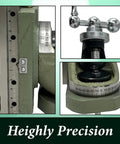 Close-up of Double Swivel Vertical Milling Slide For Small Lathes And Bench Mills 100mm X 125mm With 3 Tee Slots Bronze Nut