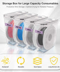 Moisture Proof Dry Box 4 Pack For 1Kg Filament Spools With Reusable Silica Gel Desiccants Keeps Your PLA ABS PETG Filaments Dry