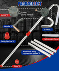Rugged Aluminum Drum Pump Fits 5 To 55 Gallon Containers Delivers 8 GPM Flow With Smooth Rotary Hand Action Built Damn Tough For Zero Hassle Oil And Fuel Transfers Corrosion Proof Lightweight Frame Crushes Daily Garage Grind Effortlessly package list with pump, handle, connections, and filter.