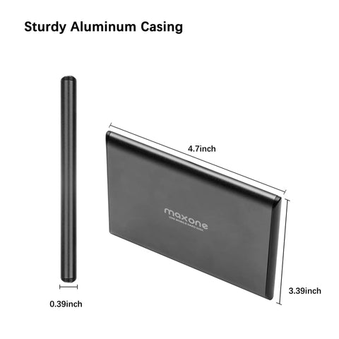 750GB Ultra Slim Portable External Hard Drive HDD USB 3.0 Compatible With PC And Laptop All Aluminum Anti Scratch Durable Metal Case