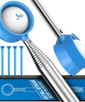 Telescopic Golf Ball Retriever 9 To 12 Feet With Stainless Steel Shaft And Double Sided Ball Pickup Head with packaging
