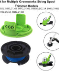 Weed Eater Spools Replacement For Greenworks Trimmers 20V 24V 40V 16 Ft 0.065 Inch Line Fits 21302 21332 21342 3411546A Cap