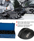 Premium 10 Piece Metric Impact Socket Set With Deep Chrome Vanadium Steel Sockets Ranging From 22mm To 50mm For Heavy Duty Automotive Repair And Professional Garage Work That Is Totally Built Tough, 36mm socket in blue case