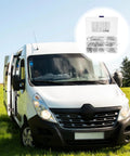 Van with stainless steel cotter pins assortment kit 125 pieces for quick locking and secure fastening displayed above it.