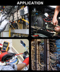 Electricians using 34 Piece Quick Connect Wire Splice Kit With Lever Nut Connectors For Easy No Fuss Wiring Of AWG 28 To 12 1 In 1 Out Inline Terminals Insulated For Home Or Shop Sockets Switches Lamps Fans And More in various applications.