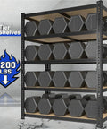 Beefy 78 Inch Heavy Duty Garage Storage Shelves With 2200 Lbs Capacity, Steel Shelving Unit For Basement, Warehouse, Pantry And Kitchen, 78 H X 40 W X 16 D Metal Shelves For Maximum Vertical Storage, 5-tier view