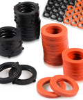 80 Pack Garden Hose Washers Rubber Gaskets For 3/4 Inch Fittings with red and black self locking tabs