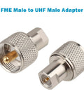 FME Male to UHF Male adapters for Dual CB Antenna Coax Cable 10 Ft Ultra Low Loss RG8X Stranded Copper Core.