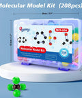 Chemistry Molecular Model Kit with 208 Pieces for Students and Teachers Organic and Inorganic Learning Set in clear plastic case.