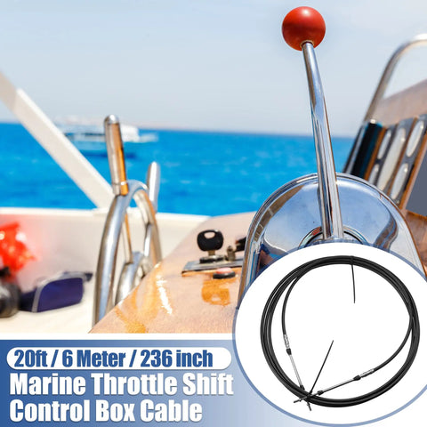 Two Pack 20Ft Marine Throttle And Shift Remote Control Box Cable For Yamaha Outboard Boats next to helm controls