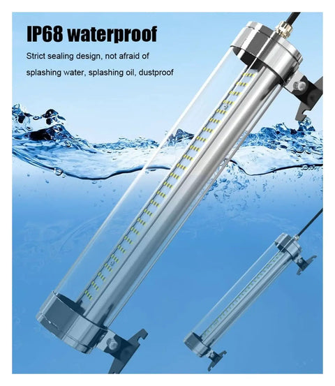 Built Tough LED Shop Light With Adjustable Bracket For Industrial Machines, waterproof IP68 design against splashes