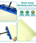 15.25 Inch Sheet Metal Hemming And Bending Tool bending sheet metal with blue handle and built-in measurement rulers