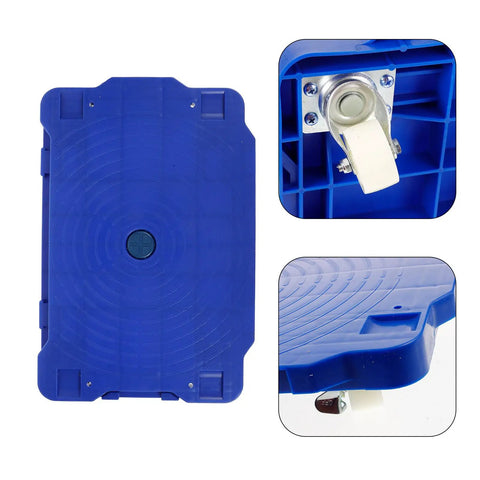Heavy Duty Push Cart Dolly Handling Eighty Kilograms With Smooth Rolling Four Wheel Swivel And Portable Blue Nylon Platform Truck Built Tough To Make Heavy Lifting A Breeze At Home