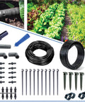 Gravity-Fed Drip Irrigation Kit With Inline Emitters For Rain Barrels And Cisterns No-Fuss No-Pressure Low-Pressure System 45-Piece Kit