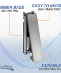 Stainless Steel RV Baggage Door Catch Latch Square 2 Pack With Rubber Base Pad Road Ready Exterior Door Lock For Travel Trailers