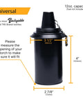 Replacement 12 Oz Tiki Torch Canister With Snuffer Cap Attached Easy Fill Aluminum Metal Torch Fuel Canister Perfect For Tiki Torches Missing Caps 1 Pack