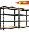 Two Pack Adjustable Garage Shelves With Side By Side Design Deliver 71 Inch Wide Storage For Garage Pantry And Kitchen Heavy Duty Build Perfect For 18 Gallon Storage Boxes Five Gallon Buckets Spare Tires Moving Boxes And More, 71in wide