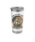 Patriotic Stainless Steel Insulated Tumbler With US Flag Sailboat Design, Keeps Drinks Cold Or Hot, Great 4th Of July Gift, Red White And Blue Pride