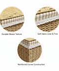 Slick Heavy Duty Flip Top Storage Bin For Closets And Bathroom Vanities To Dodge Dust And Keep Dailies Nice And Tidy With Secure Lid for textured weave and soft fabric details.
