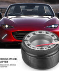 Beefy Aluminum 0.6 Inch 6 Bolt Quick Release Steering Wheel Hub Adapter For Aftermarket Wheels Fits 323 Miata MX3 MX5 MX6