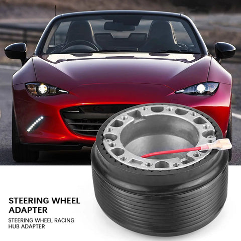 Beefy Aluminum 0.6 Inch 6 Bolt Quick Release Steering Wheel Hub Adapter For Aftermarket Wheels Fits 323 Miata MX3 MX5 MX6
