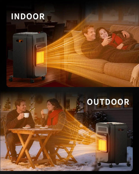 18000 BTU Propane Heater For Indoor And Outdoor Use, 3 Adjustable Heat Settings, Portable Space Heater with safety features