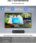 8 Channel 5MP PoE Home Security System With 6 Outdoor Cams, 4K NVR And 2TB HDD displayed on a screen showing surveillance footage